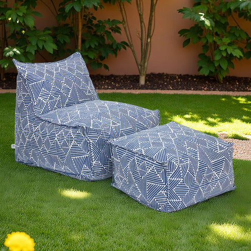 Larissa 2 pc Outdoor Lounge Chair & Ottoman Set