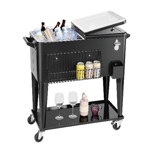 Verva Rolling Ice Chest/Party Drink Cooler. 50 Bottles / 110 Cans
