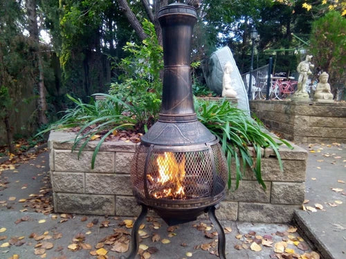 Chania Cast Iron Chiminea w/Hot Poker. 135cms
