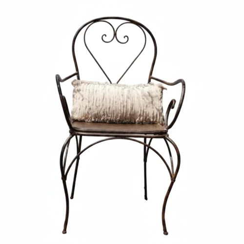 Menton French Bistro Armchair. Antique Copper Brown