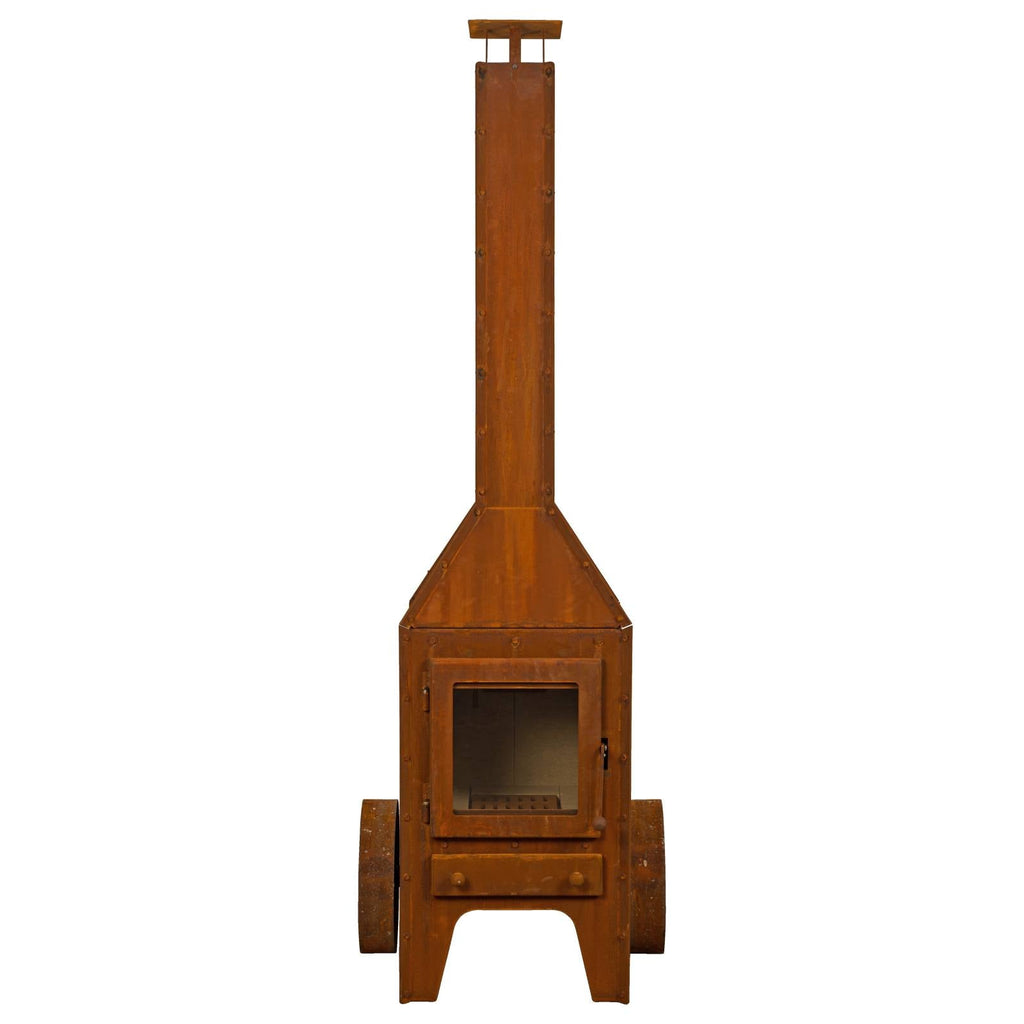 Falaise Classic Corten Steel Wood Burner in Rust
