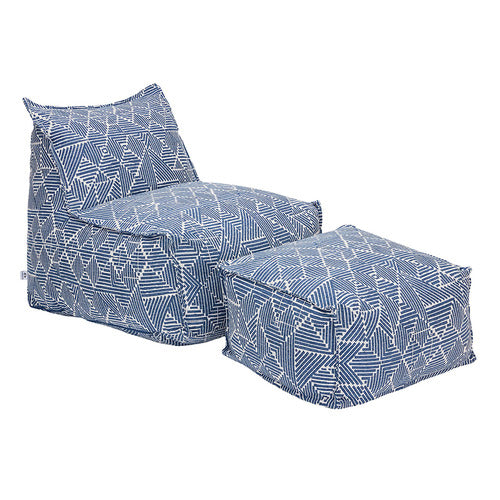 Larissa 2 pc Outdoor Lounge Chair & Ottoman Set