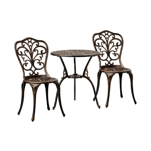 Russo 2 Seater Outdoor Bistro Set - Bronze or White