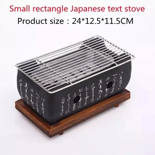 Akido 24cm Portable Charcoal Hibachi wStainless Steel Grill