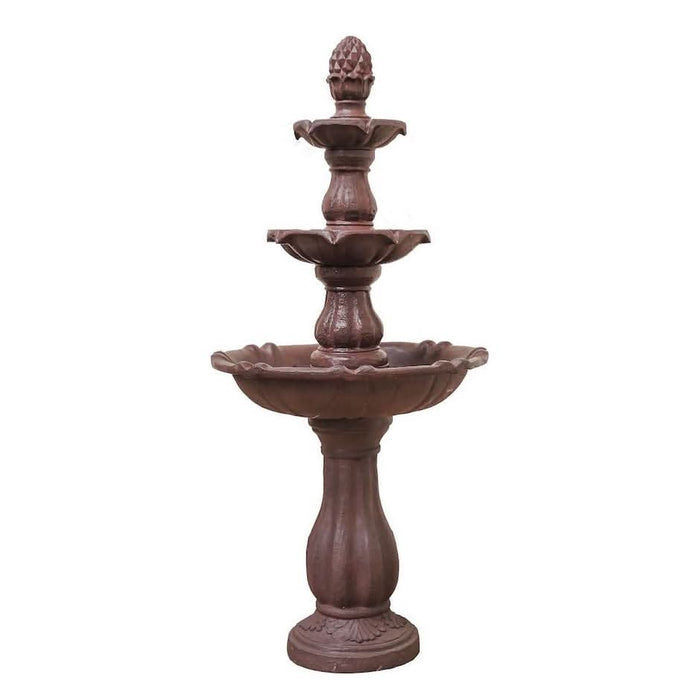 Nola Solar or Electric 3-Tier Bird Bath Fountain. 133cm
