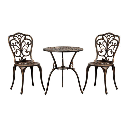 Russo 2 Seater Outdoor Bistro Set - Bronze or White
