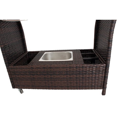 Comodoro PE Wicker Bar Cart