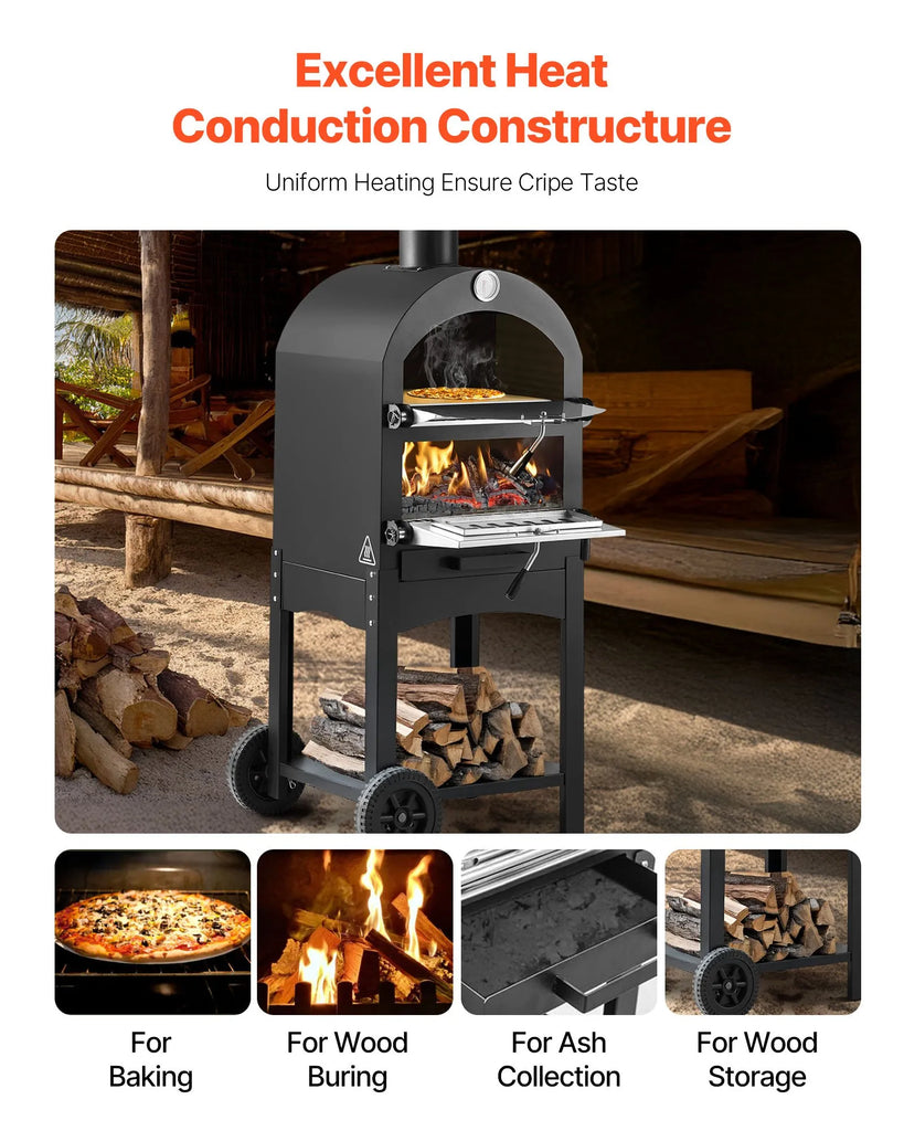 Granta Outdoor 12" Two Layer Pizza & Barbecue Oven