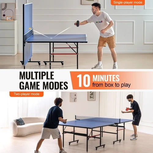 Fave Foldable Ping Pong/Table Tennis Game with Clamp Net