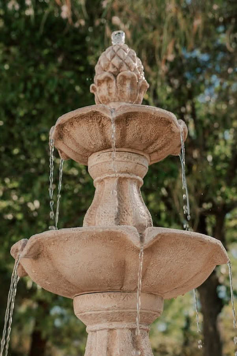 Nola Solar or Electric 3-Tier Bird Bath Fountain. 133cm