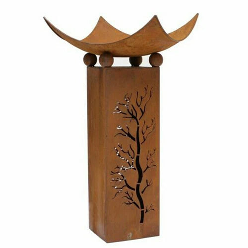 Chieti Large Fire Pit & Bird Bath Feeder. 72cm