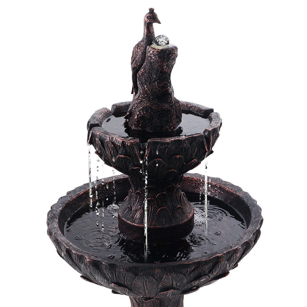 Torcello Solar Water Fountain/Cascading Bird Bath. 106cm