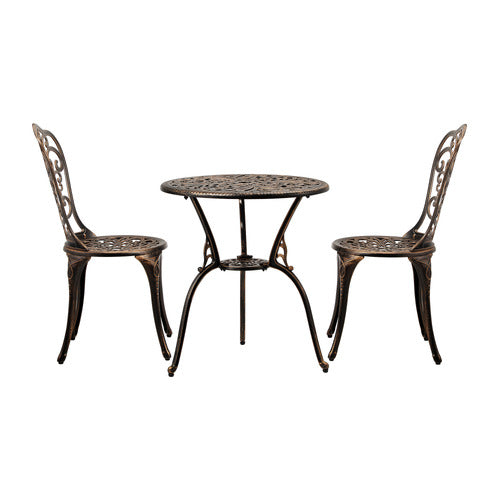 Russo 2 Seater Outdoor Bistro Set - Bronze or White