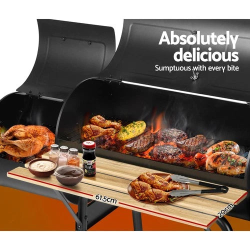 Colorado BBQ Grill 2-In-1 Offset Charcoal Smoker