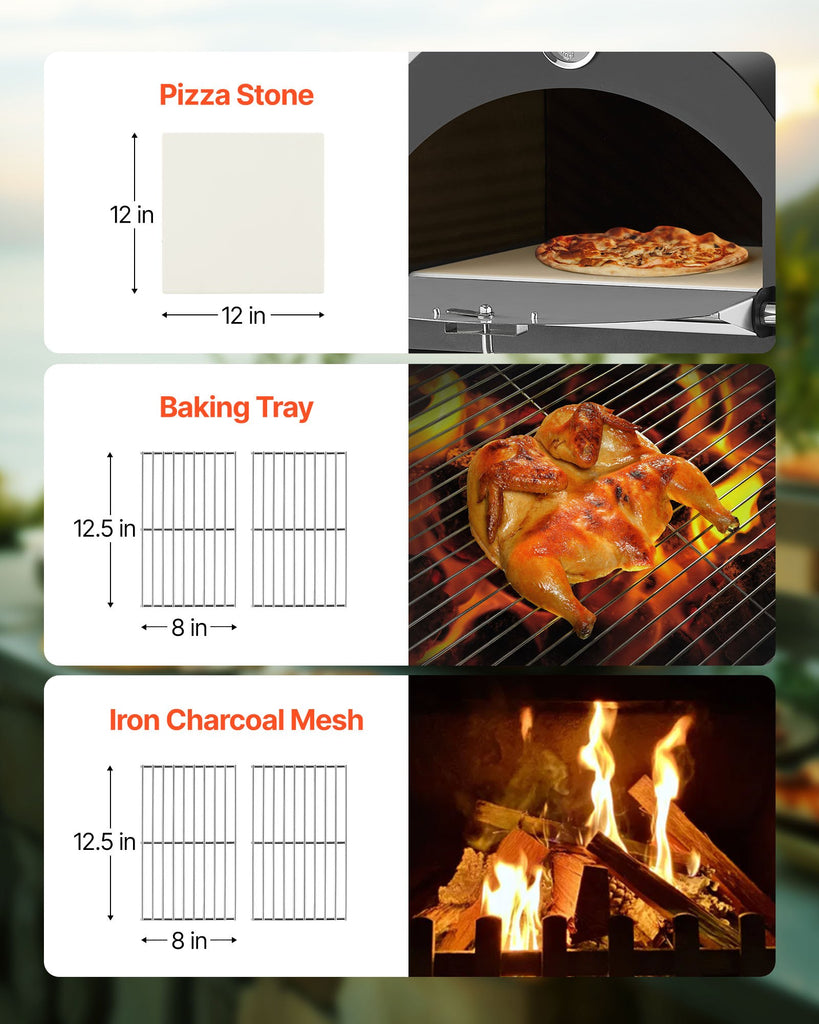 Granta Outdoor 12" Two Layer Pizza & Barbecue Oven