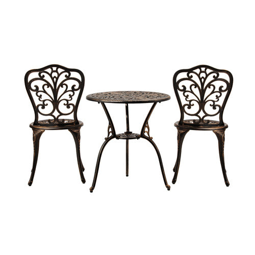 Russo 2 Seater Outdoor Bistro Set - Bronze or White