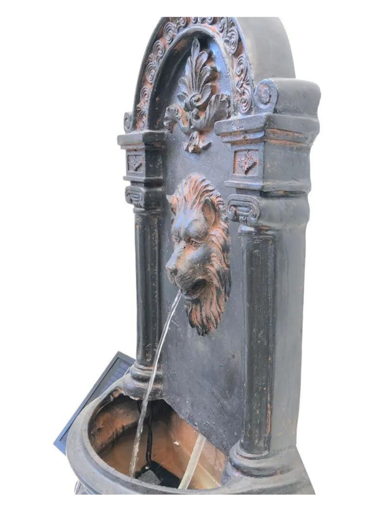 Eze Lion Face Wall Water Feature - Solar w/LED Light