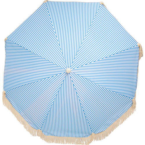 Enna 1.8m Fringed & Striped Beach Umbrella