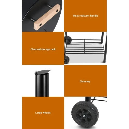 Colorado BBQ Grill 2-In-1 Offset Charcoal Smoker