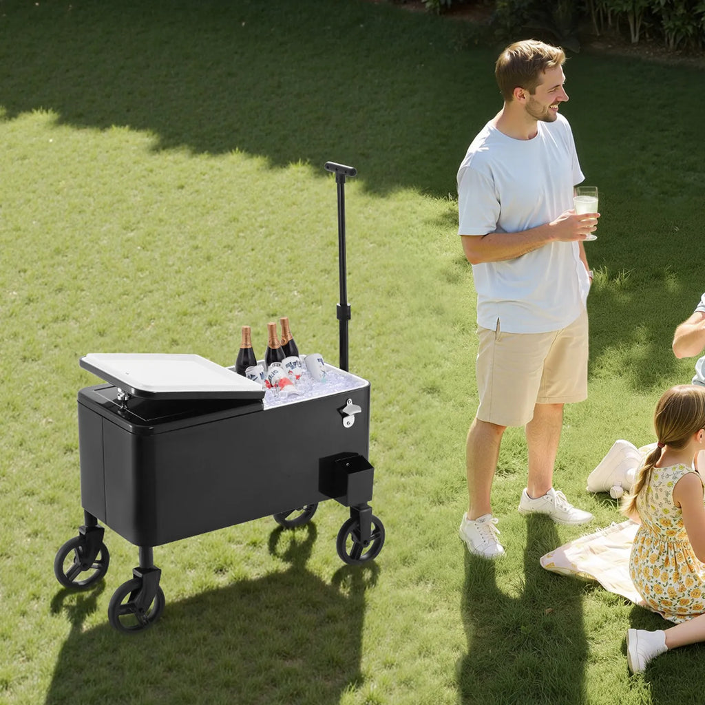 Celebration 75.71L Portable Patio/Party Drink Cooler Cart
