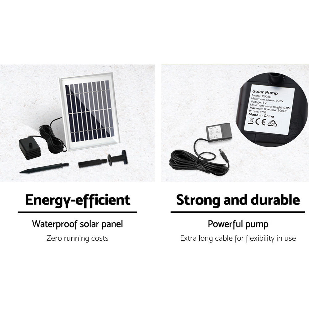 Torcello Solar Water Fountain/Cascading Bird Bath. 106cm