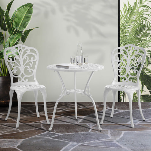 Russo 2 Seater Outdoor Bistro Set - Bronze or White