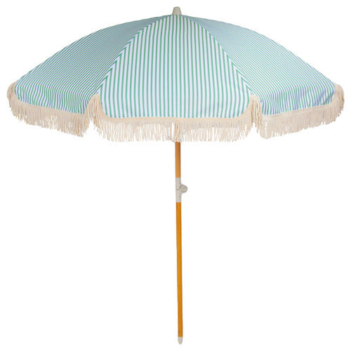 Enna 1.8m Fringed & Striped Beach Umbrella
