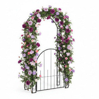 Cherbourg Steel Garden Arbour with Gate