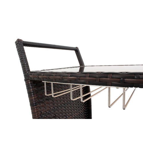 Comodoro PE Wicker Bar Cart