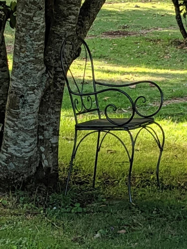 Menton French Bistro Armchair. Antique Copper Brown