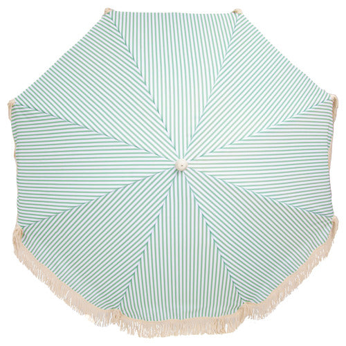 Enna 1.8m Fringed & Striped Beach Umbrella