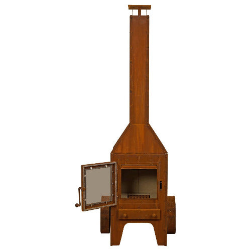 Falaise 54x85cm Medium Classic Corten Steel Wood Burner in Rust