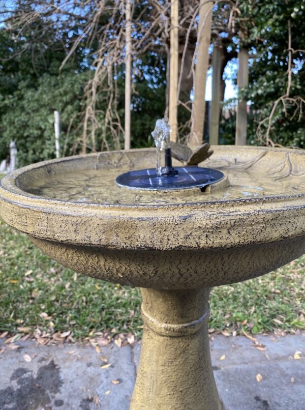 Fantasia Solar Bird Bath Water Feature with Lights