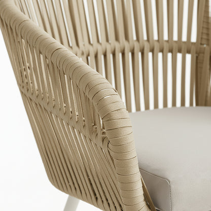 Brienz Rope Outdoor Dining Chairs. Set of 4. 4 Colours