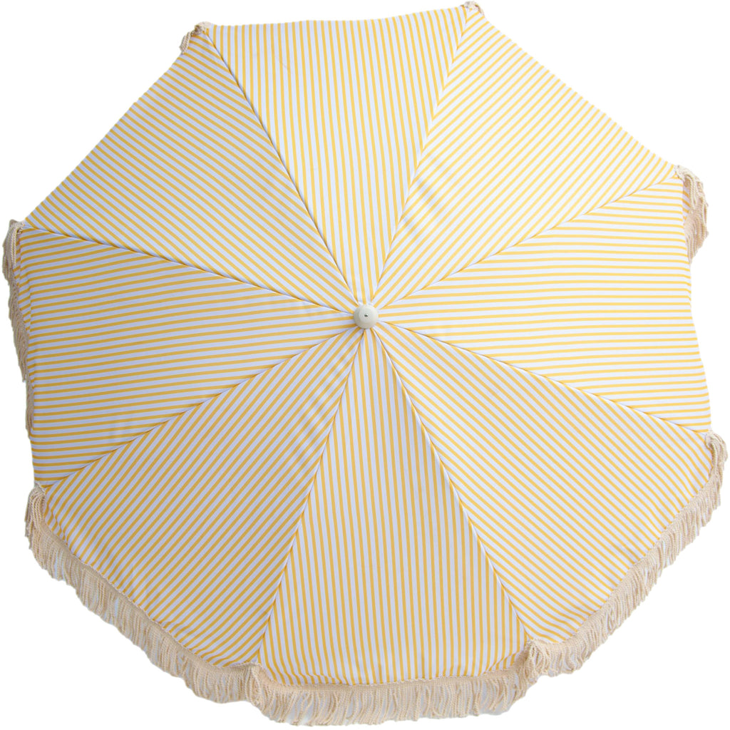 Enna 1.8m Fringed & Striped Beach Umbrella