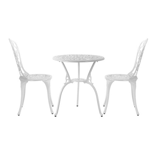 Russo 2 Seater Outdoor Bistro Set - Bronze or White