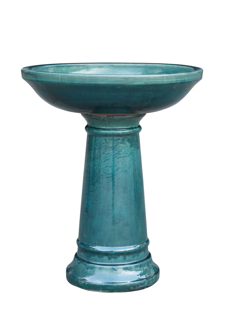 Alexandra Glazed Bird Bath - 5 Colours