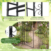 Cherbourg Steel Garden Arbour with Gate