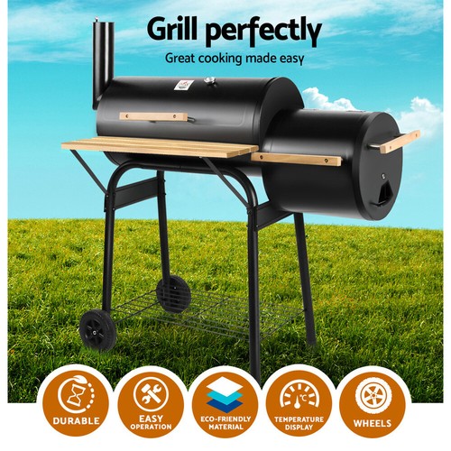 Colorado BBQ Grill 2-In-1 Offset Charcoal Smoker