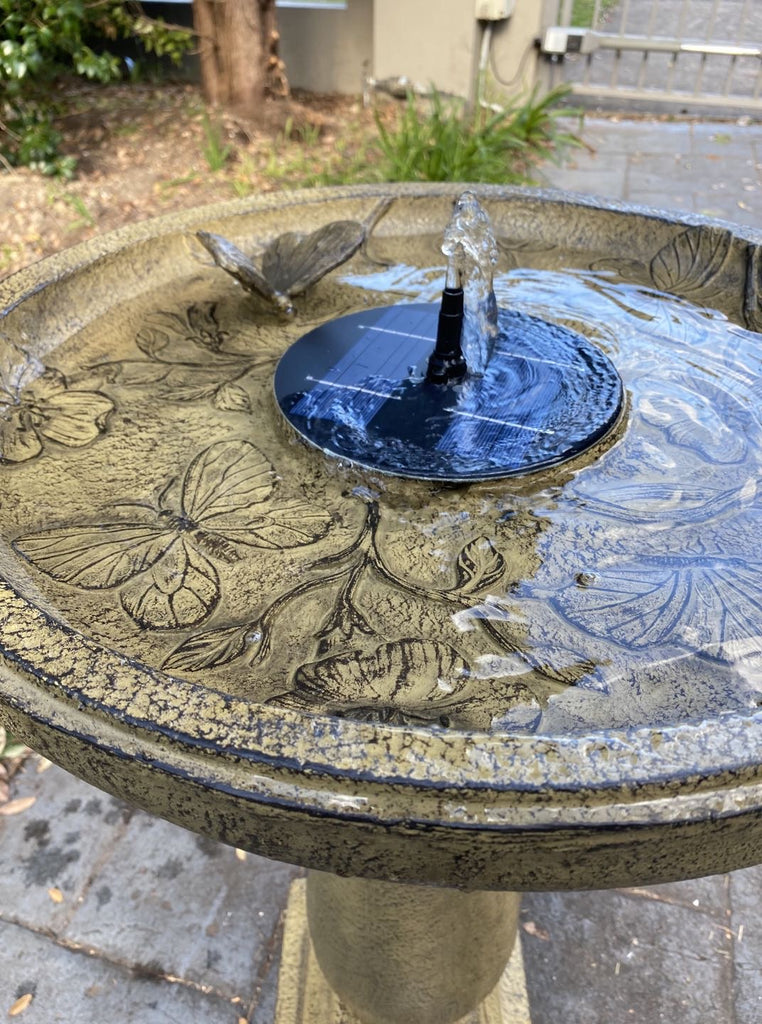 Fantasia Solar Bird Bath Water Feature with Lights