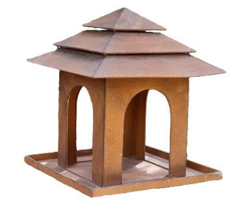 Isla Native Bird Hangng Feeder. Antique Rust
