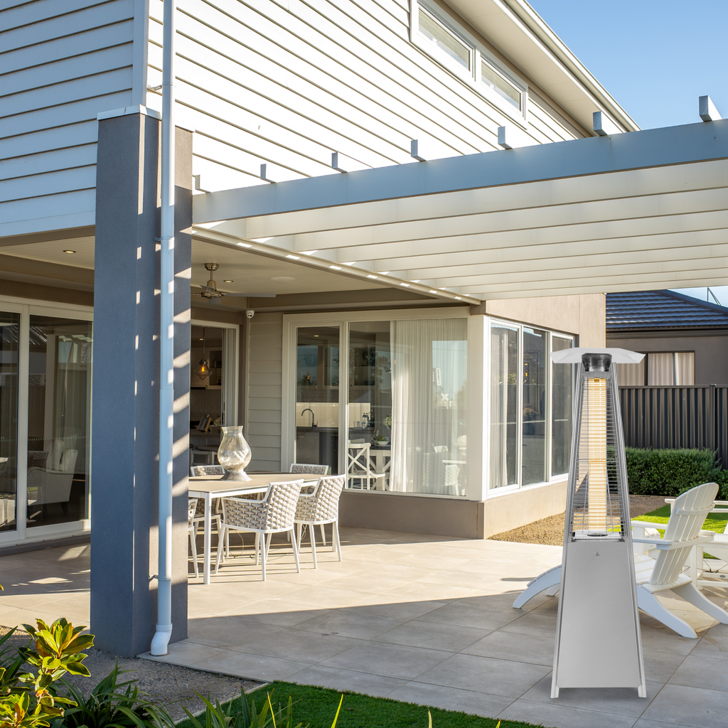 Megara Deluxe Stainless Steel Pyramid Flame Heater