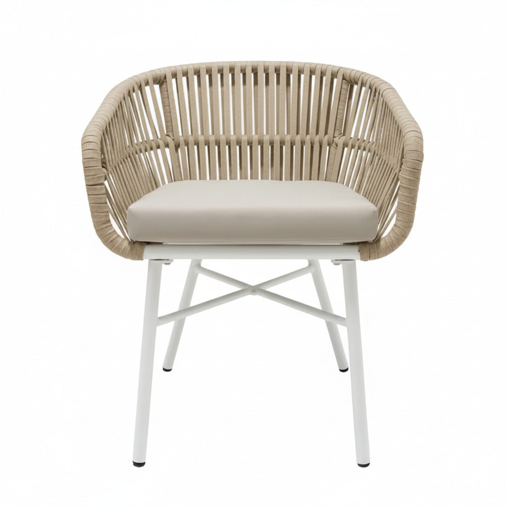 Brienz Rope Outdoor Dining Chairs. Set of 4. 4 Colours