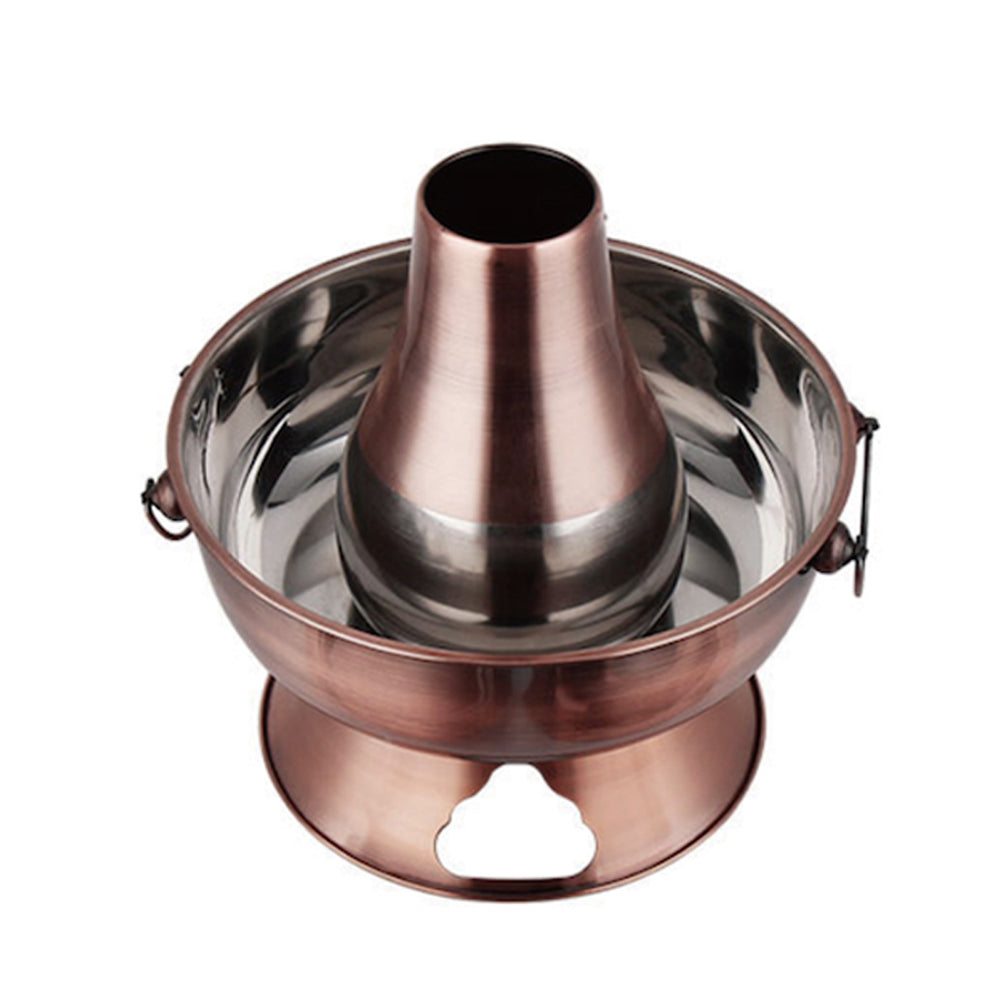 Traditionall Red Copper Beijing Style Large Charcoal Hot Pot. 34cms