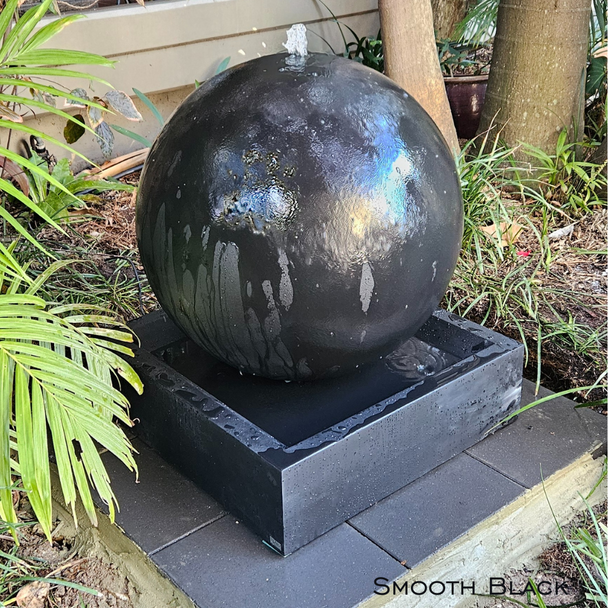 Empoli Smooth Sphere Fountain. Large 800 x 800 x 1120mm
