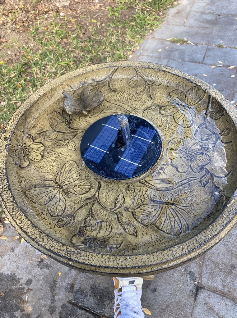 Fantasia Solar Bird Bath Water Feature with Lights