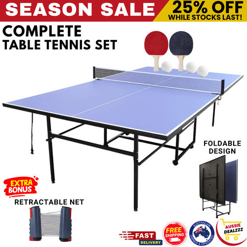 Fave Foldable Ping Pong/Table Tennis Game with Clamp Net