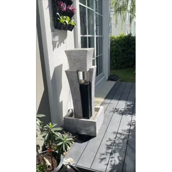 Valletta Modern Pillar with Shower Effect & Lights