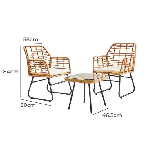 Corte 2 Seater Balcony & Bistro Set