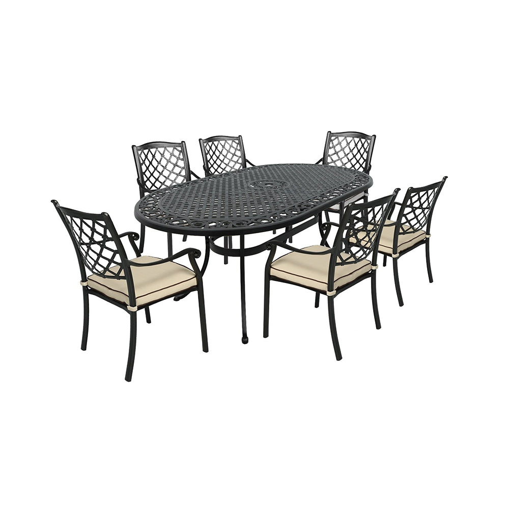 Avalon Oval Dining Set - 7 pcs
